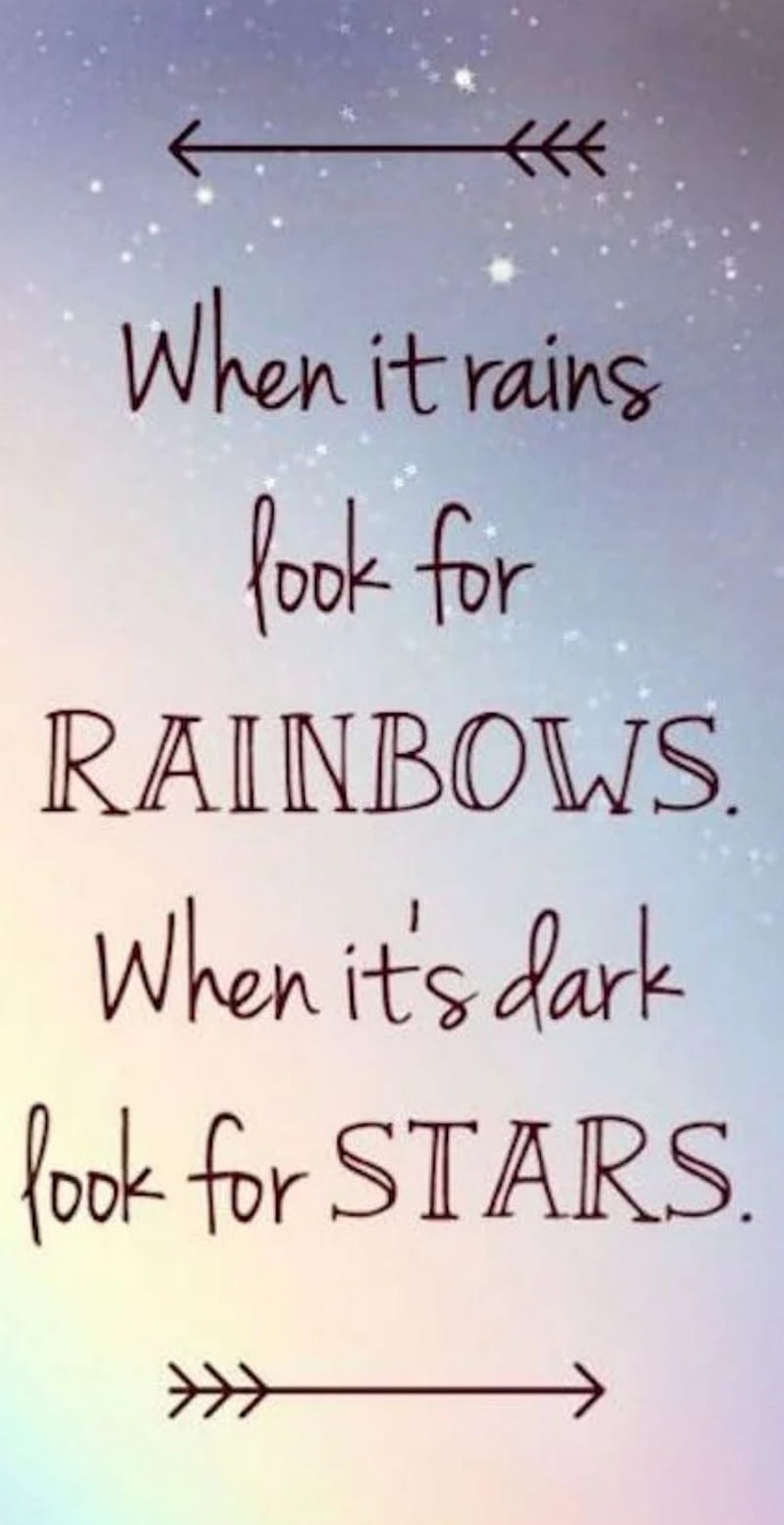 Rainbows and Stars, cute, friend, friendship, inspirational, love, quote, quotes, sayings, HD phone wallpaper