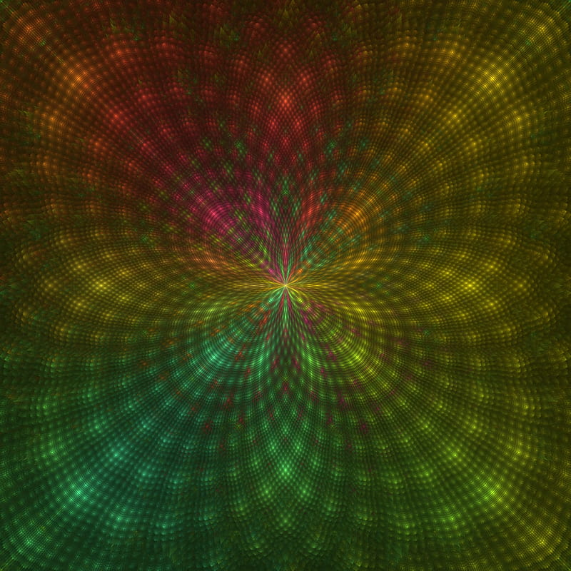 fractal, scattering, colorful, glow, abstraction, HD phone wallpaper