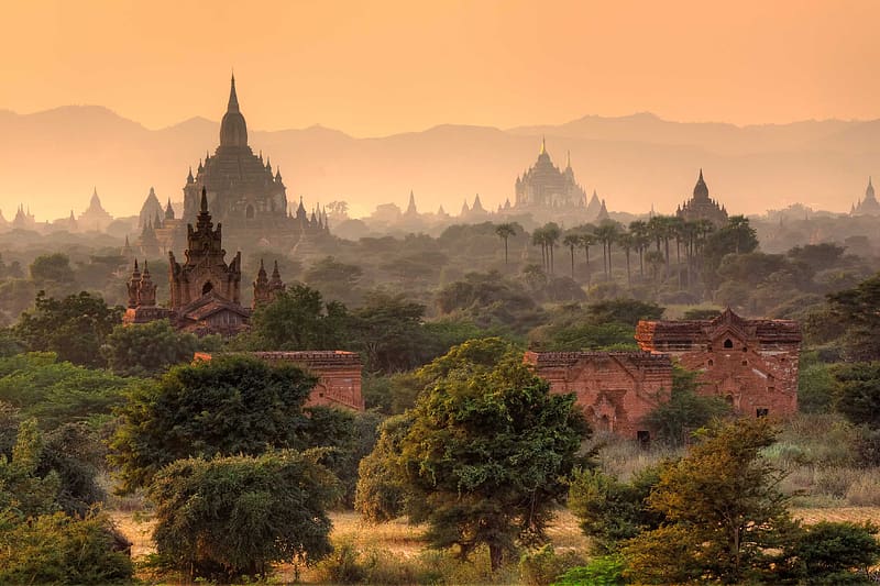 Temple, Myanmar, , Bagan, HD wallpaper