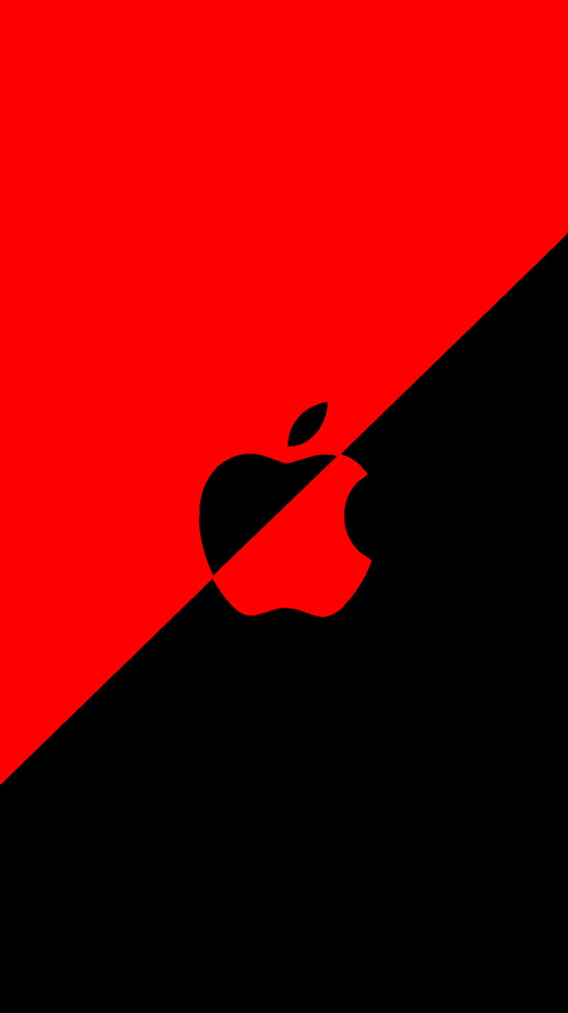 Apple Red, apple, apple logo, iphone, iphone , red, HD phone wallpaper