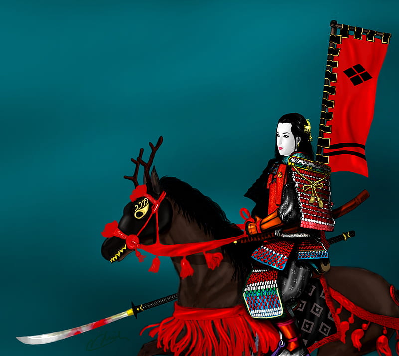 Onna-bugeisha, female, japan, warrior, HD wallpaper