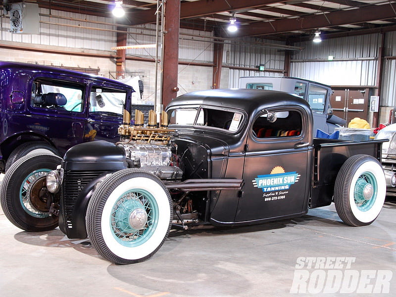 42 Chevy Pick-Up, Classic, Whitewalls, GM, Bowtie, HD wallpaper
