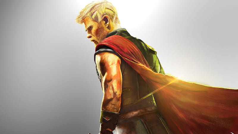 Thor Ragnarok Digital Painting, thor, superheroes, artwork, digital-art, behance, HD wallpaper