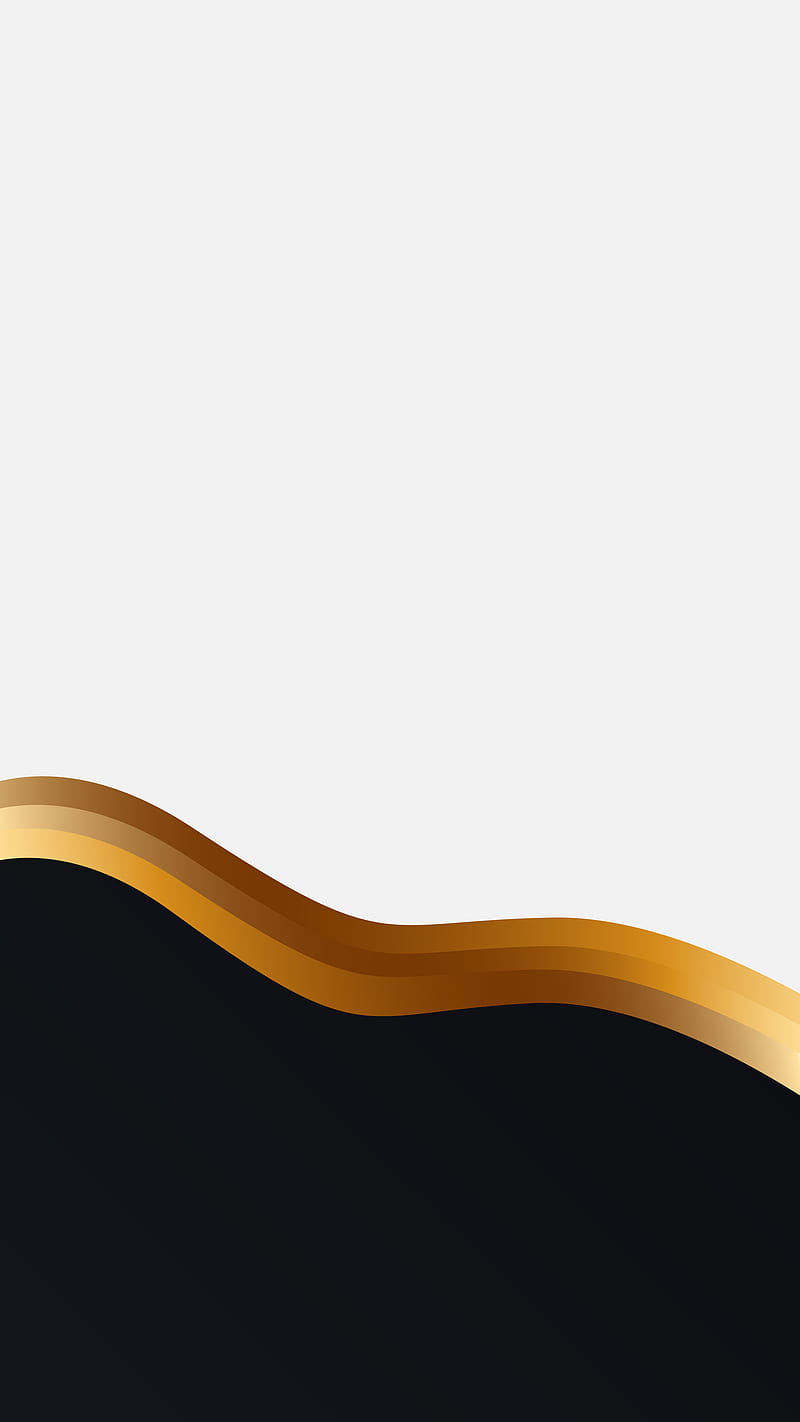 Abstract Golden Black, backgrounds, gradient, luxury, modern, waves, white, HD phone wallpaper