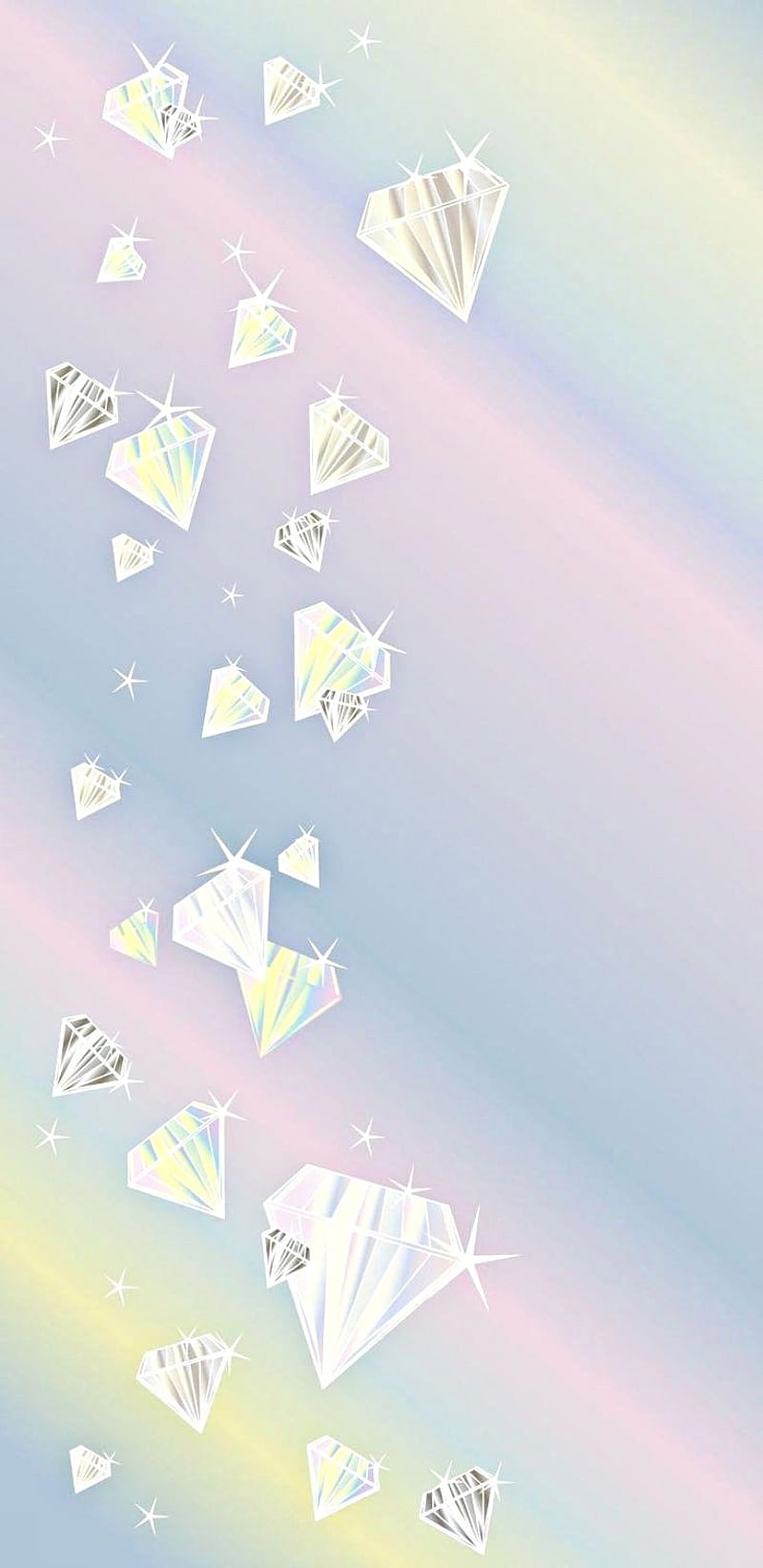 Pastel Diamonds, bling, crystal, diamond, gems, gemstone, jewel, jewels, luxurious, rhinestone, HD phone wallpaper