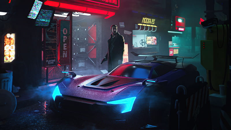 Cyber City Blade Runner , blade-runner-2049, ryan-gosling, movies, artstation, cyberpunk, scifi, neon, HD wallpaper