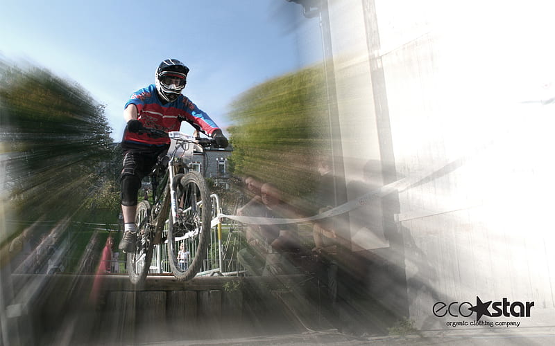 Out of focus, risky, stunts, bicycle, tricks, HD wallpaper