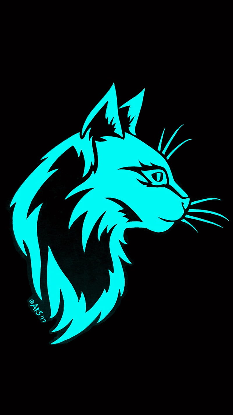 Cool Cat Art, animals, anime, art, black, cat, dark, desenho, drawn, face,  feline, HD phone wallpaper | Peakpx
