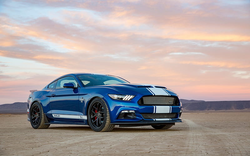 Ford Mustang, Shelby, GT350, 50th Anniversary, sports coupe, blue mustang, American cars, Ford, HD wallpaper