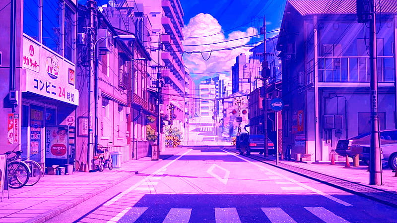HD wallpaper: vaporwave, cyberpunk, anime, shop