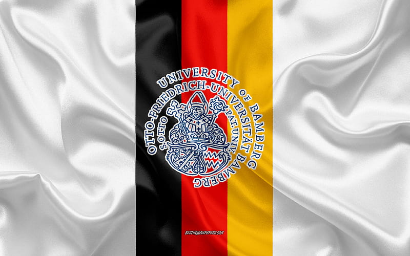 University of Bamberg Emblem, German Flag, University of Bamberg logo, Bamberg, Germany, University of Bamberg, HD wallpaper