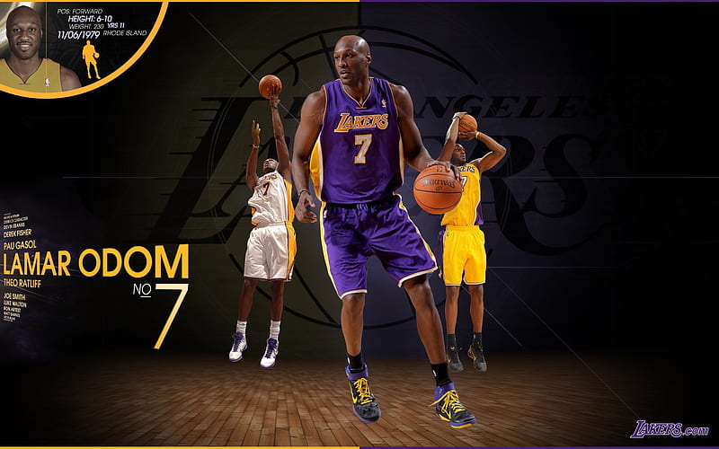 2010-11 season NBA Los Angeles Lakers lamar odom, HD wallpaper