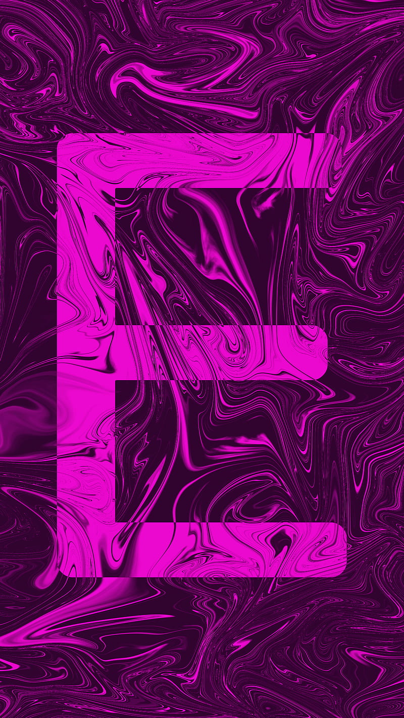 Letter E pink liquid, abstract, colorful, colors, flow, lava, letter E, mix, HD phone wallpaper