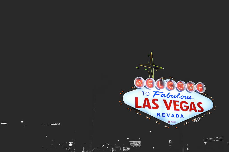 Las Vegas Nevada signage in Las Vegas, U.S.A. during nighttime, HD wallpaper