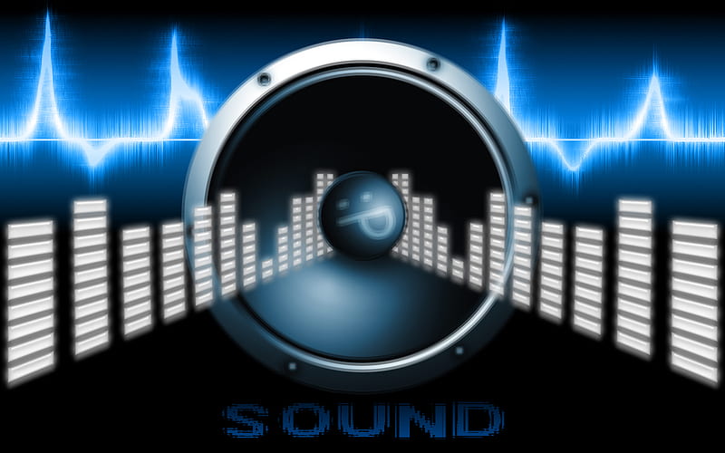 Sound , equalizer, sound, blue, lifeline, HD wallpaper
