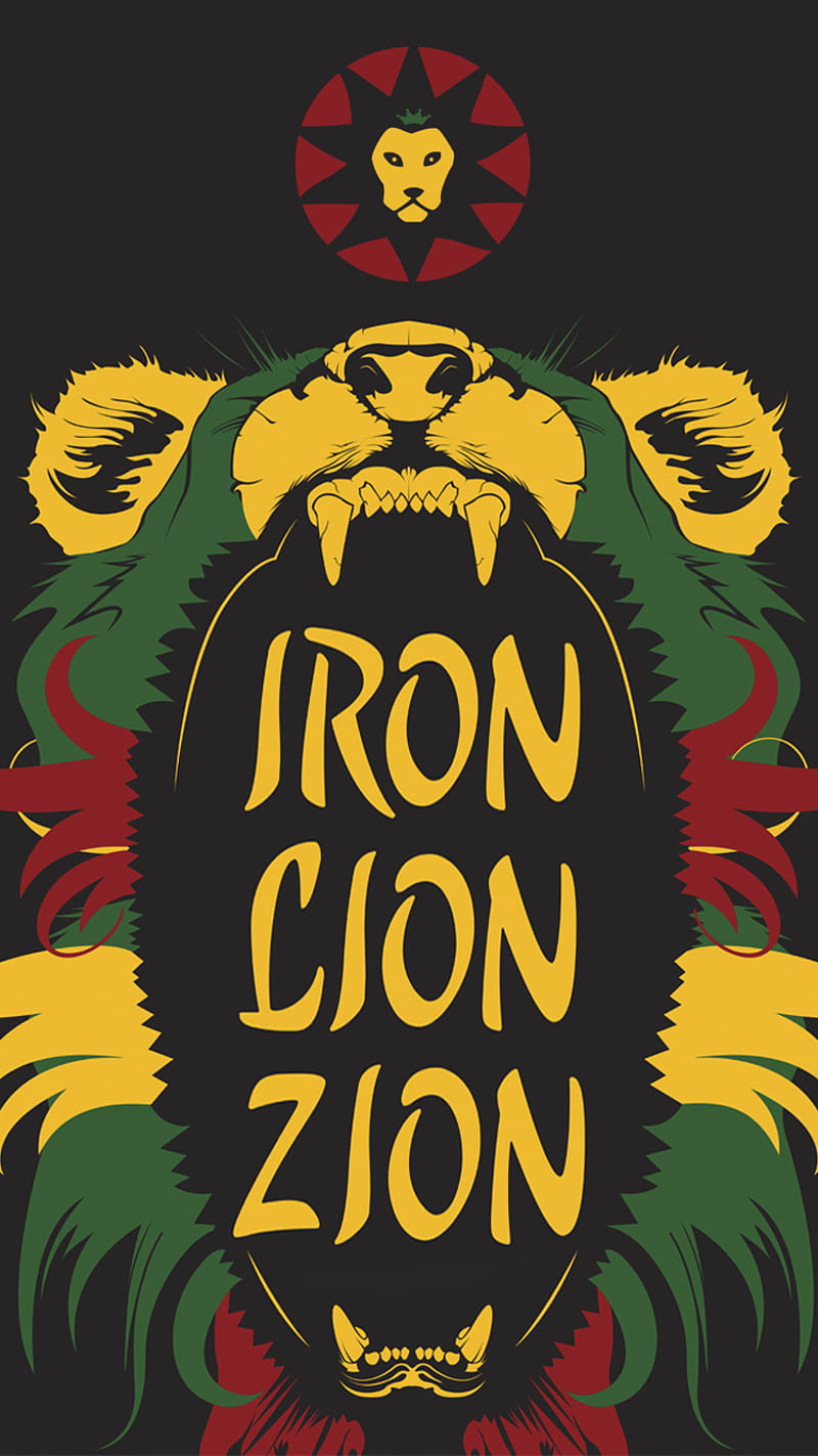 Iron Lion Zion, bob marley, lion, rasta, rastafari, reggae, HD phone wallpaper