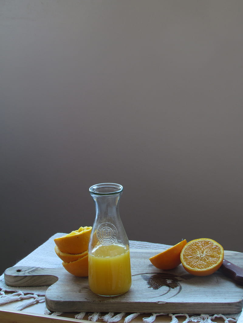 orange juice, oranges, pitcher, fresh, HD phone wallpaper