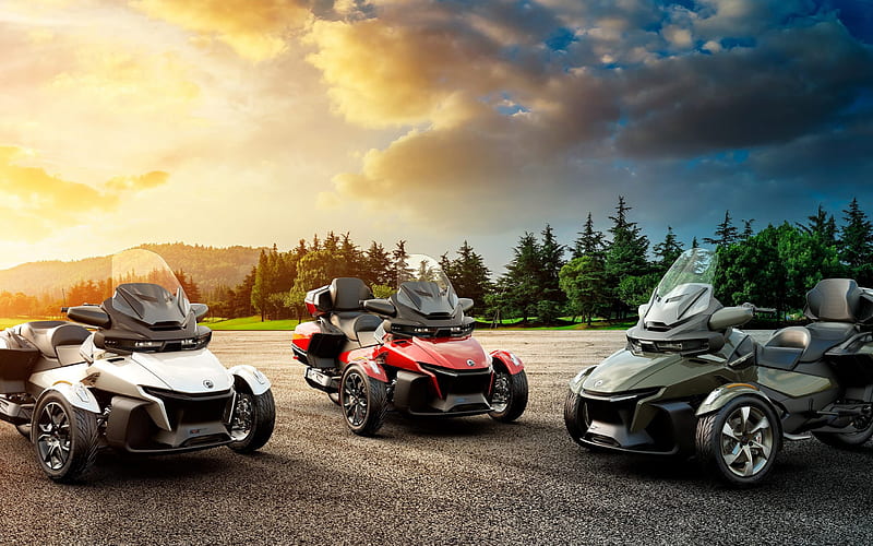 Can-Am Spyder RT Sea-to-Sky, 2021 bikes, tricycles, R, BRP, HD wallpaper