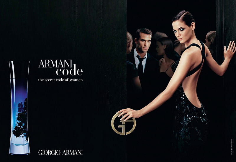 :), girl, perfume, armani, add, black, commercial, man, HD wallpaper