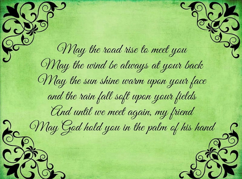 Irish Blessing, text, blessing, Saint Patricks Day, words, Irish, green, quote, Patricks Day, HD wallpaper