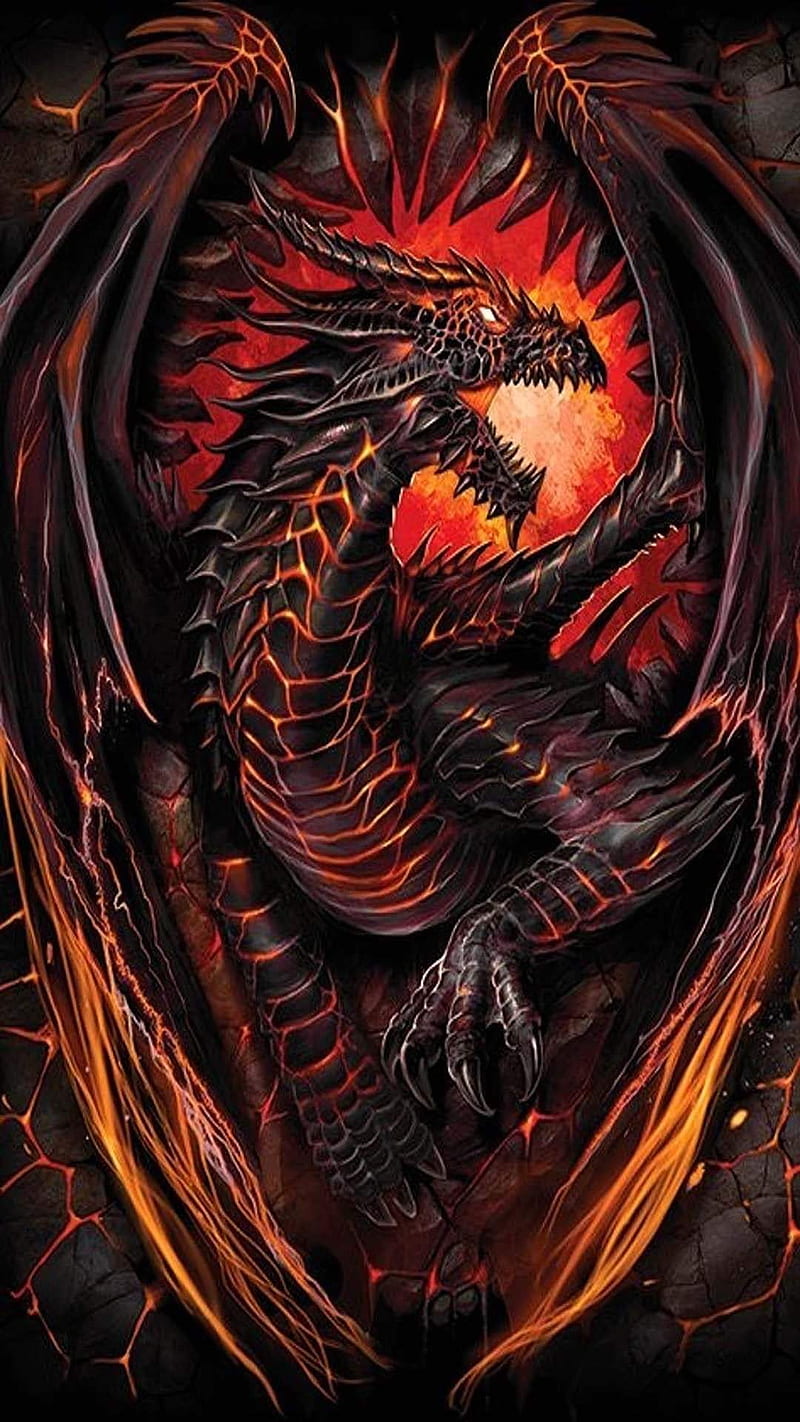 Dragon, fire, HD phone wallpaper