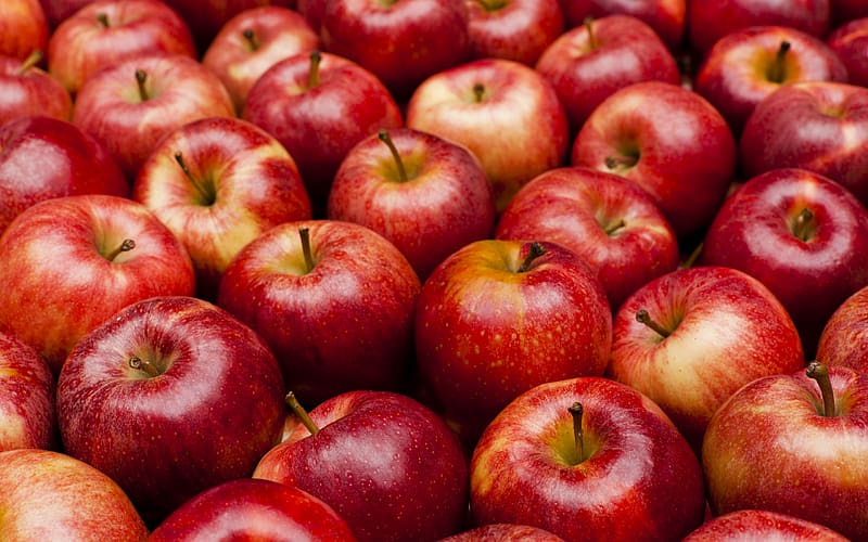 Apples, texture, mar, apple, red, fruit, HD wallpaper