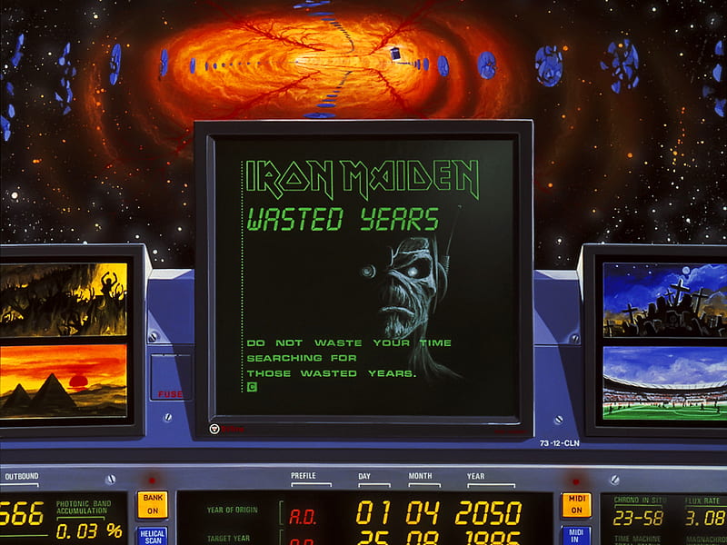 Iron Maiden, metal, years, heavy, iron, year, wasted, maiden, HD wallpaper