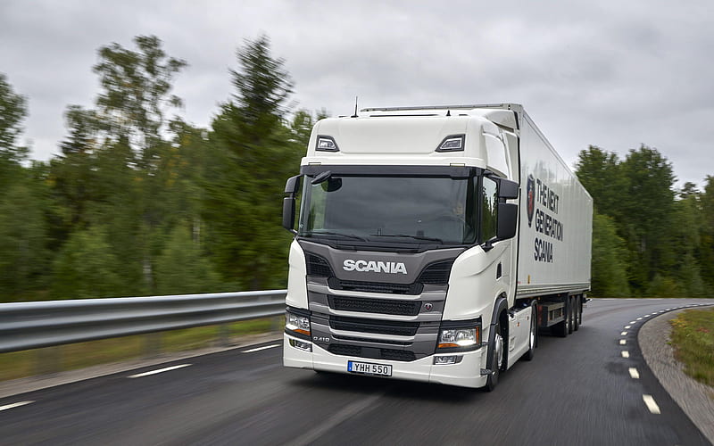 Scania G410 road, Semi-trailer truck, trucks, G-series, Scania, HD wallpaper