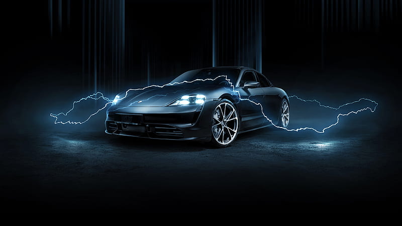 TechArt Porsche Taycan Turbo 2020 3, HD wallpaper