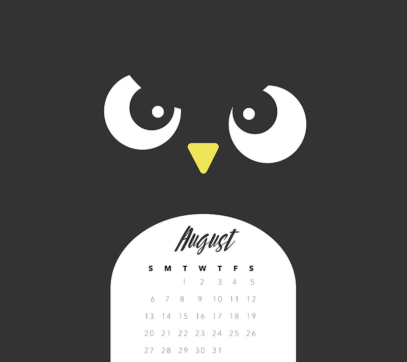 Penguin, calendar, august, cal, aug, HD wallpaper
