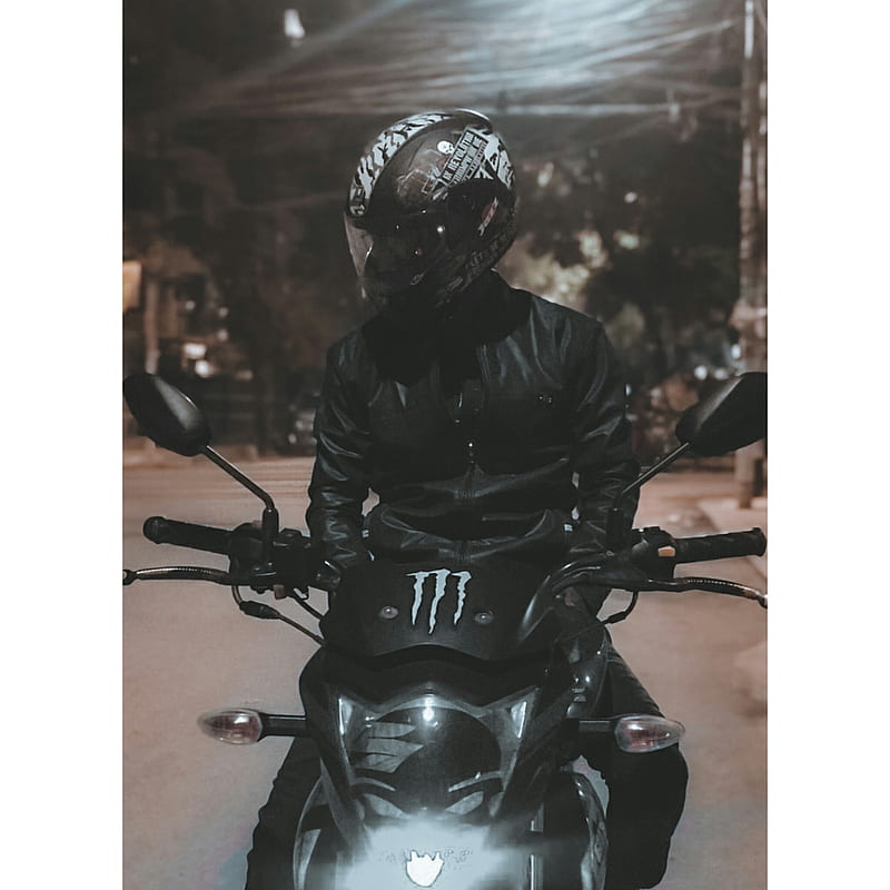 Night Rider, bike, cold, light, weather, HD phone wallpaper