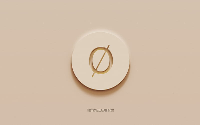 Omni logo, brown plaster background, Omni 3d logo, cryptocurrency, Omni emblem, 3d art, Omni, HD wallpaper