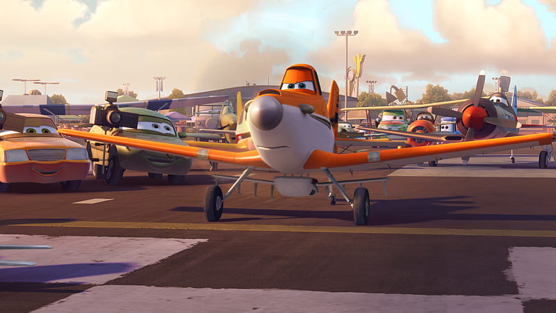 Dusty in Disney's Planes, Dusty, Disney, Cartoon, Planes, HD wallpaper
