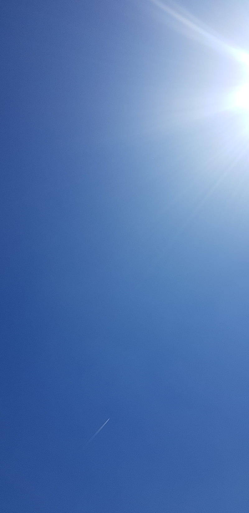Clear sky, blue, clear, colors, screens, simple, HD phone wallpaper