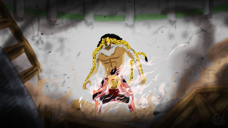 Anime, One Piece, Monkey D Luffy, Rob Lucci, HD wallpaper