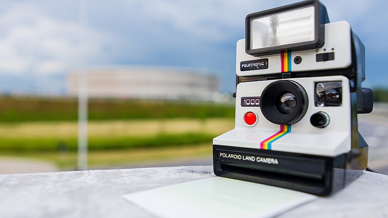 Polaroid Land Camera, close-up, cameras, HD wallpaper
