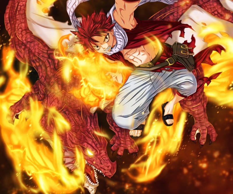 Natsu Dragneel, Fire, Dragon, Mage, Father And Son, Fire Dragon, Flame Drag...