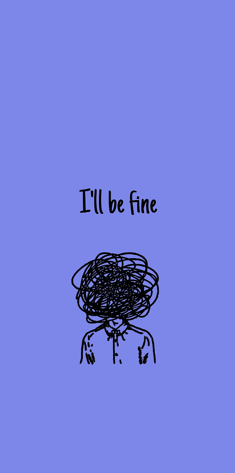 Be fine Minimal , cry, girl, minimalist, mujer, purple, sad, triste, yo, HD phone wallpaper