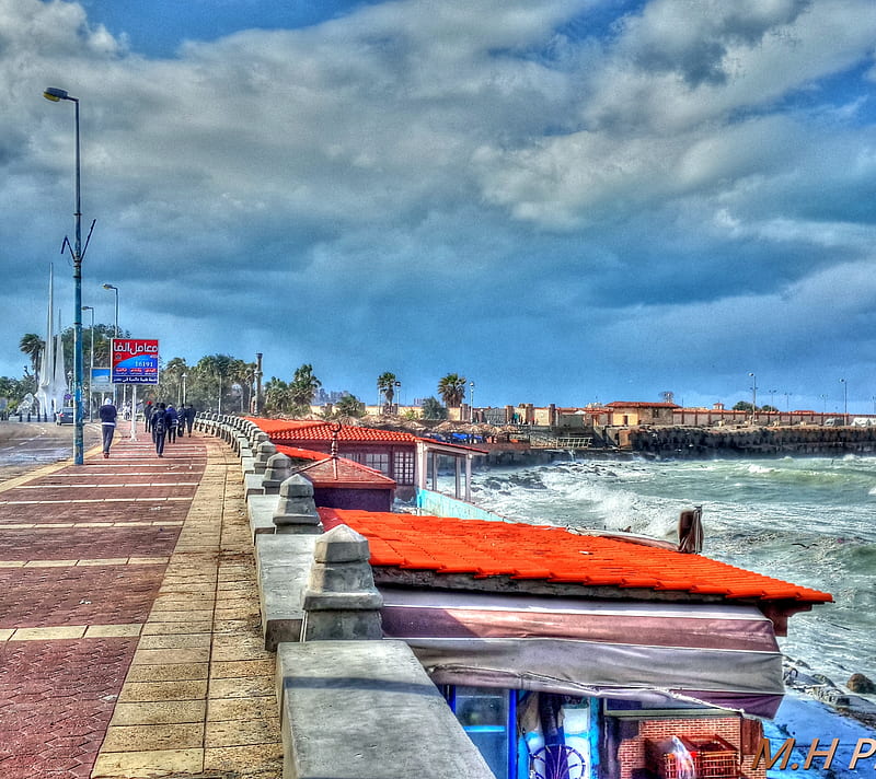 Winter of Alexandria, colors, sea, HD wallpaper