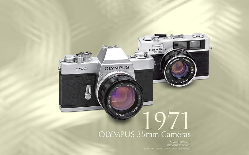 OLYMPUS ancient cameras first series 07, HD wallpaper