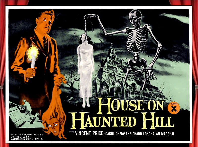 House On Haunted Hill02, posters, horror, classic movies, House On Haunted Hill, HD wallpaper