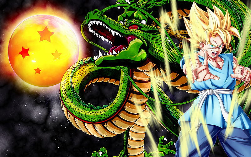 Shenron, Son Goku Dragon Ball Z, dragon, DBZ, manga, Dragon Ball, HD wallpaper