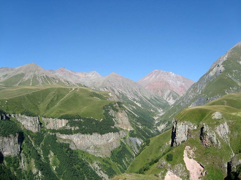 caucasus mountains, nature, mountains, HD wallpaper
