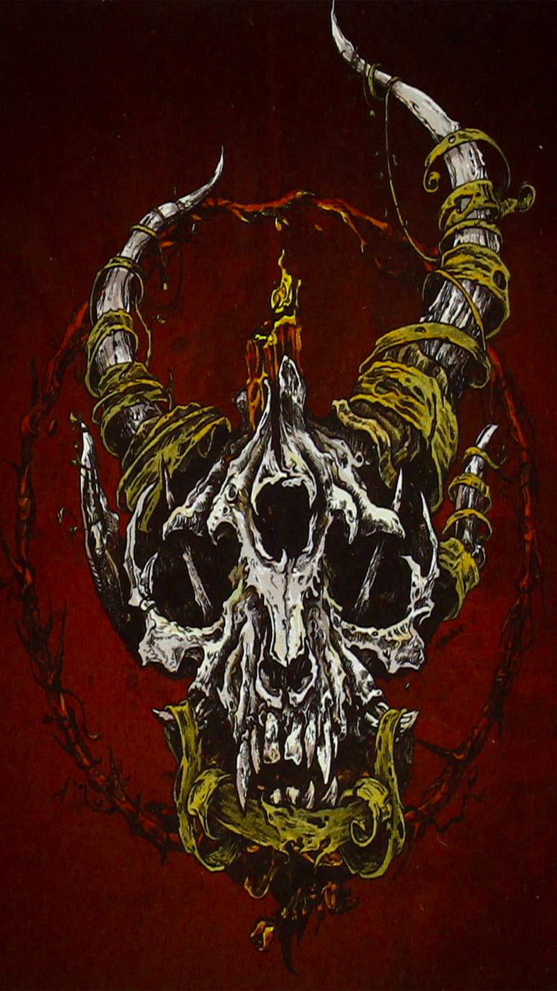 Demon Hunter , demon hunter, skull, dark, devil, music, HD phone wallpaper