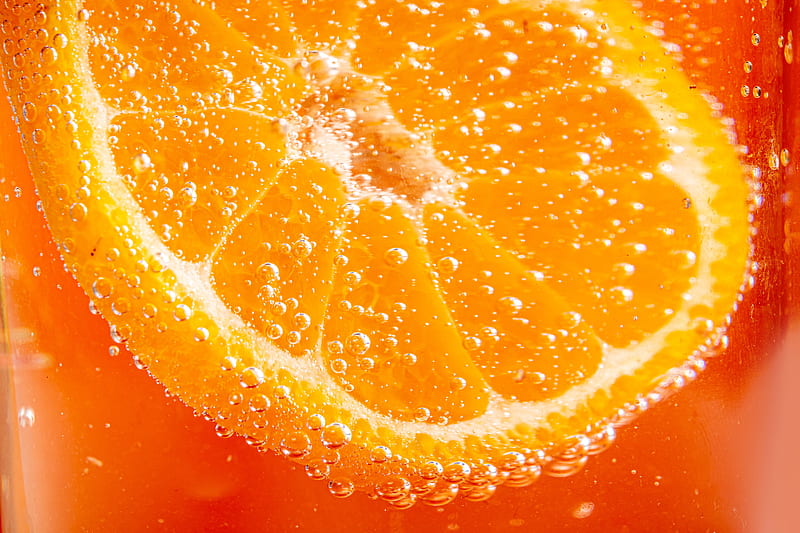 Orange, slice, bubbles, macro, HD wallpaper | Peakpx