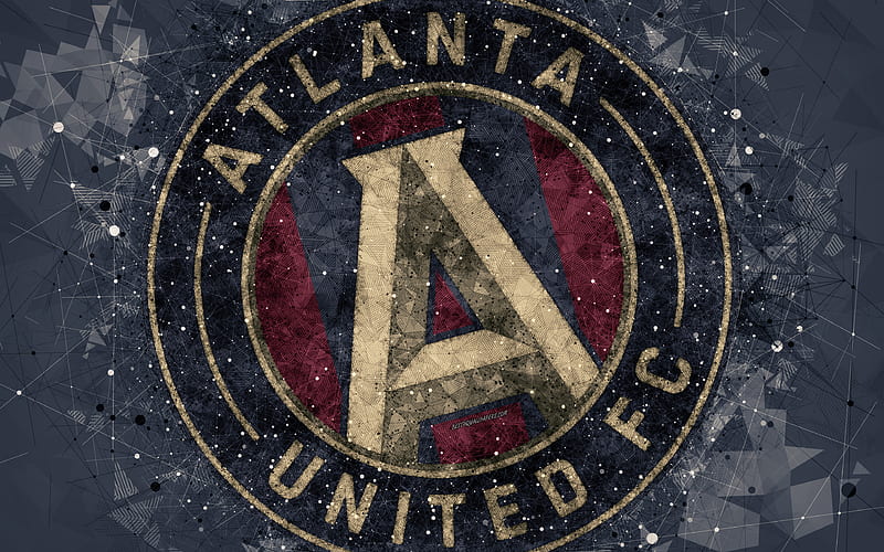 Atlanta United FC American soccer club, logo, creative geometric art, abstraction, emblem, art, MLS, Atlanta, Georgia, USA, Major League Soccer, football, HD wallpaper