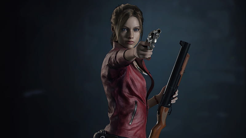 resident evil 2, claire redfield, gun, horror games, Games, HD wallpaper