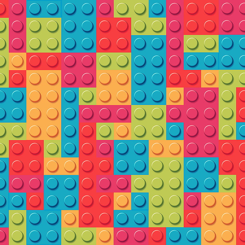 Premium Vector  Cute pastel lego illustration background