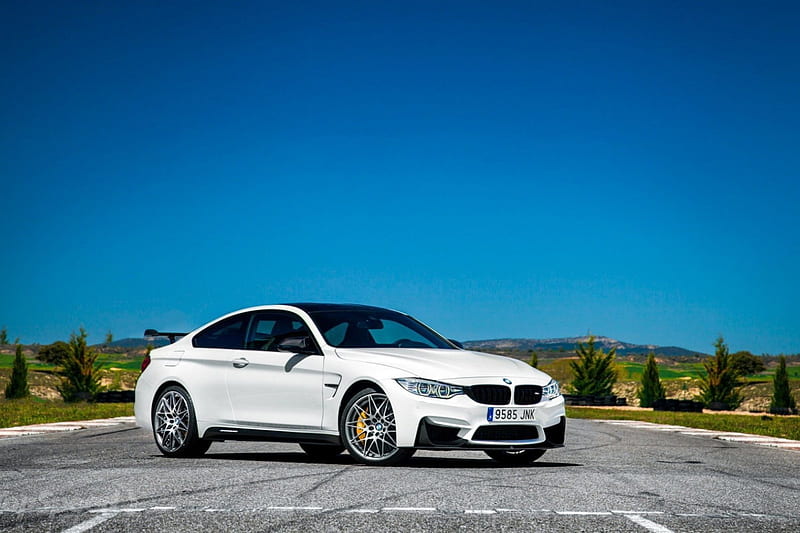 2017 BMW M4 Competition Sport Edition, 2017, White, Spolier, Beamer, HD wallpaper