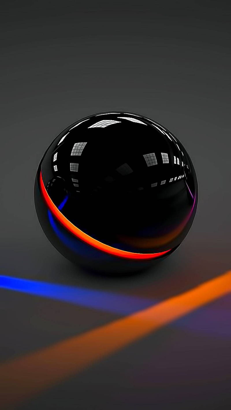 D3 ball black, ball, 3d beautiful, nice, galaxy, themes, colors, note, HD  phone wallpaper | Peakpx